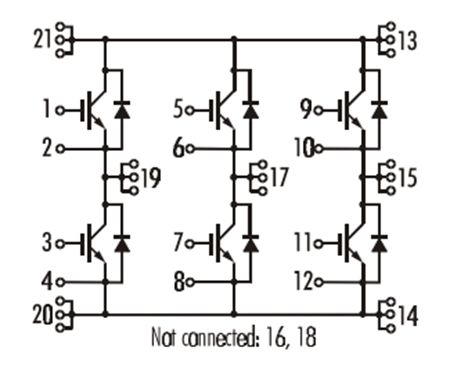 6MBI100S-120 Circuit Diagram