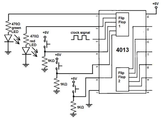 CD4013 Circuit